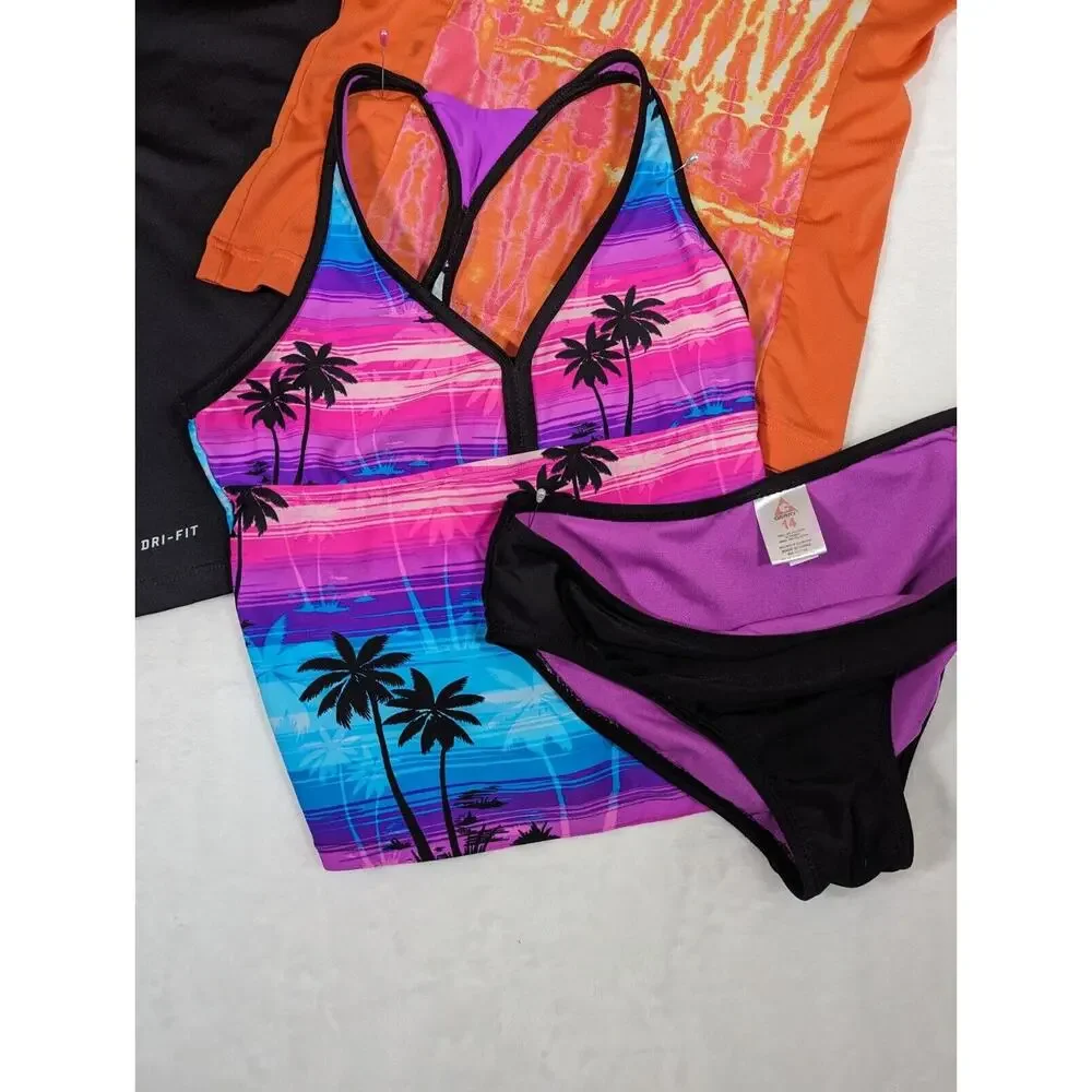 Girls Tennis And Swim Lot Dress Top And Suit See Description For Measurements
